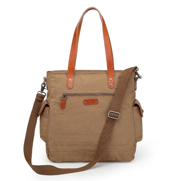 SOLD TSD Brand Super Horse Leather Convertible Tote - Picture 7 of 11